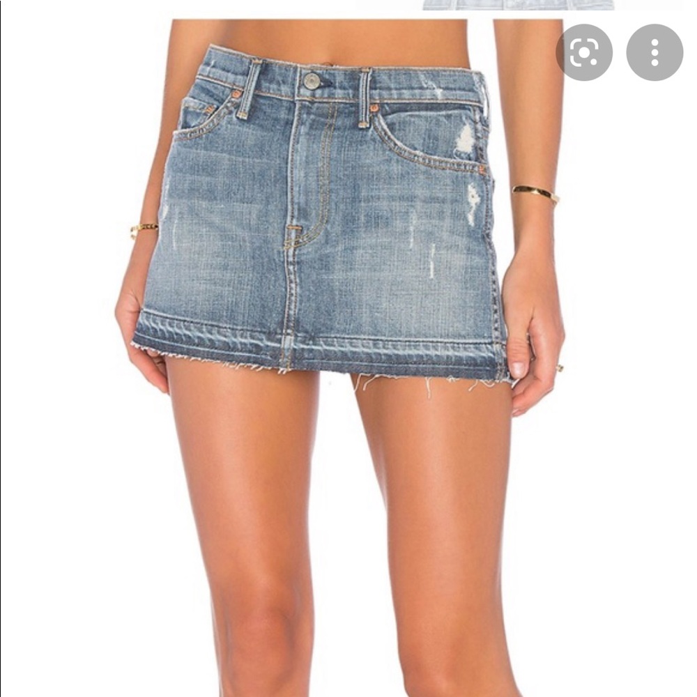 GRLFRND Claudia denim mini skirt